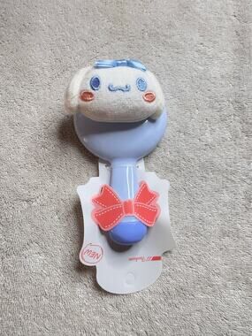 Cinnamonroll Sanrio hand held plushie mirror white 
kawaii
